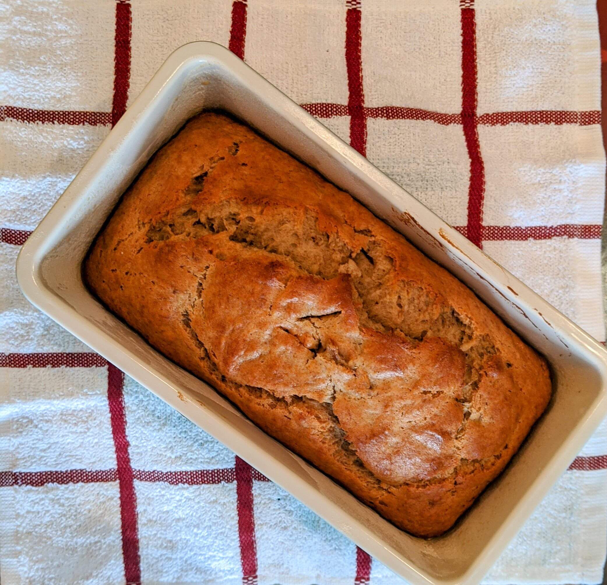 Freshly baked banana bread